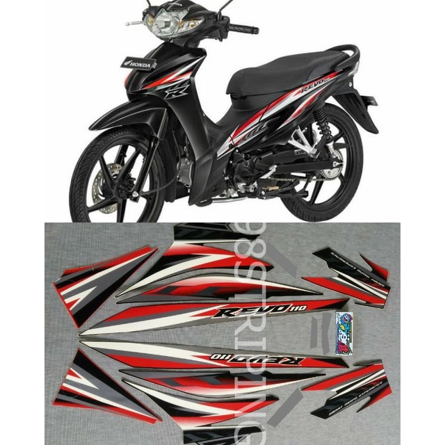 Jual Stiker Striping Lis Standar Ori Honda Revo Hitam Tahun