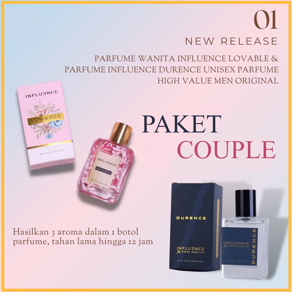 Jual PAKET COUPLE PARFUM INFLUENCE DURENCE X INFLUENCE LOVABLE PARFUM