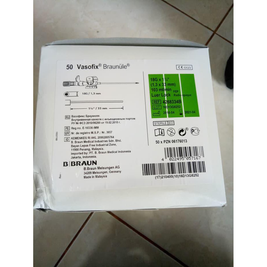 Jual VASOFIX BBRAUN 18G Shopee Indonesia