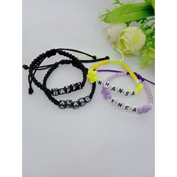 Jual YASAFA Gelang Nama Tali Giok Macrame Custom Shopee Indonesia