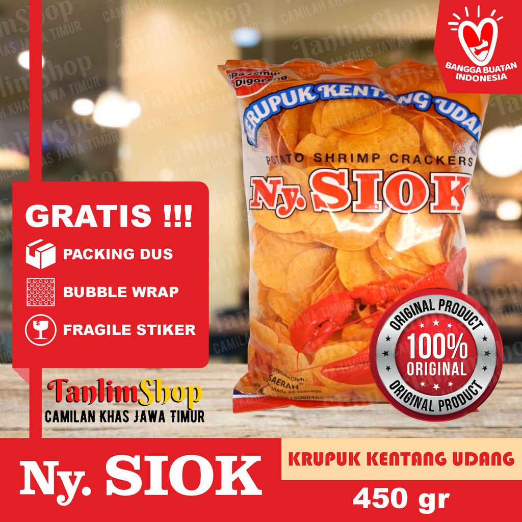 Jual Krupuk Kerupuk Kentang Udang Mentah Ny Siok Gr Tanlimshop