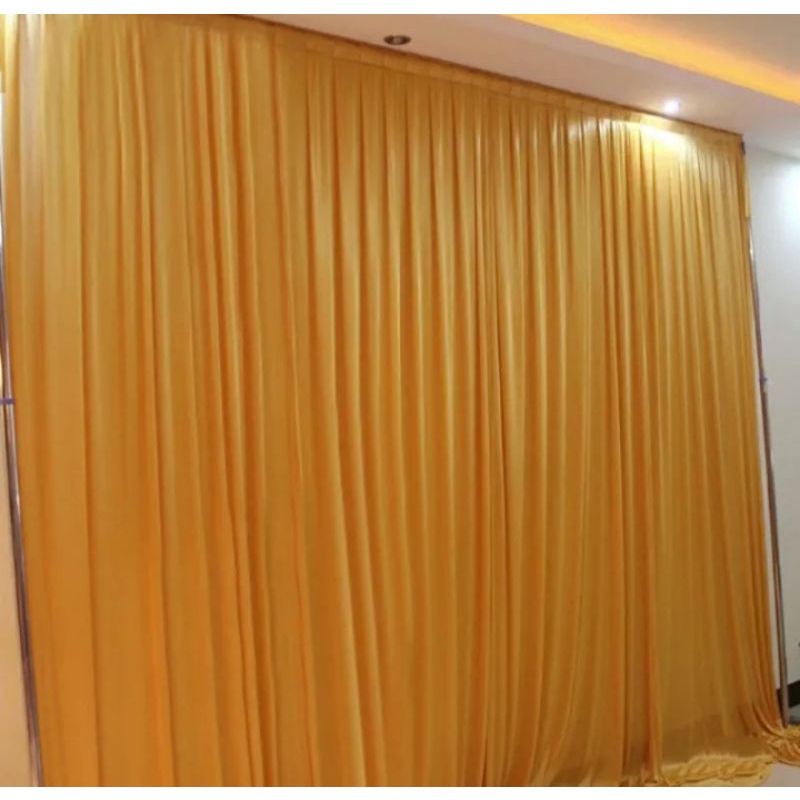 Jual Backdrop Background Kain Filamin Gelombang Rempel Tinggi 4mx1m