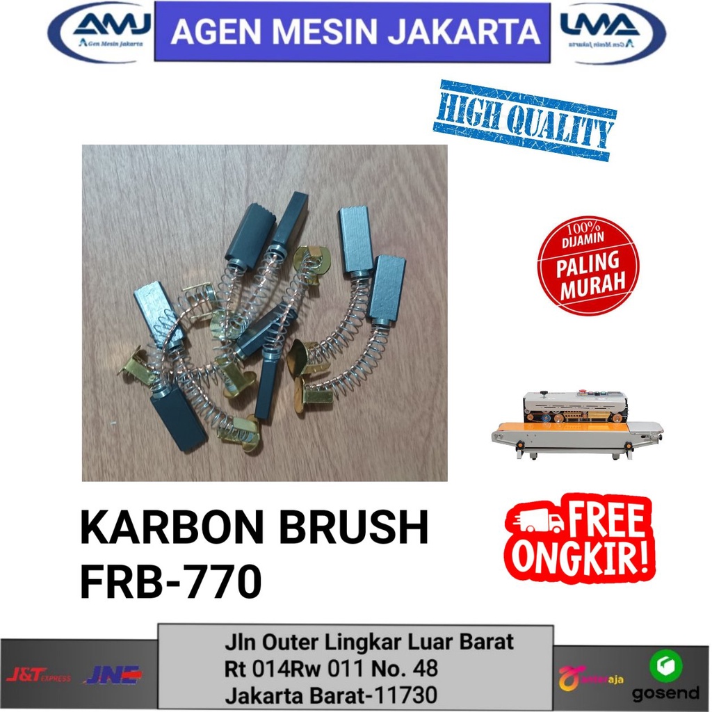 Jual Karbon Brush Carbon Arang Dinamo Mesin Sealer Frb Series