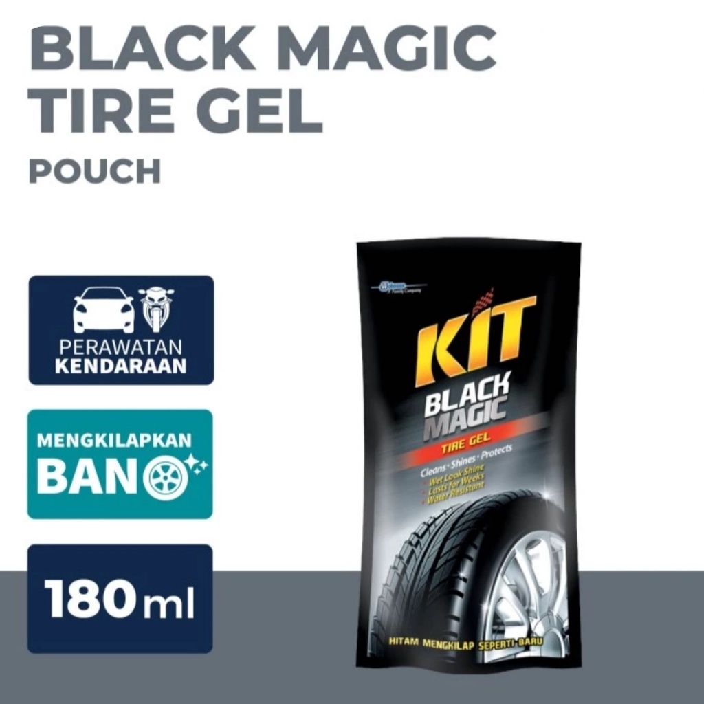 Jual Kit Black Magic 180ml Tire Gel Pengkilap Ban Mobil Semir Ban