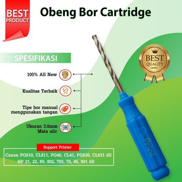 Jual Obeng Bor Tangan Cartridge Mm Infus Drill Modif Printer Canon