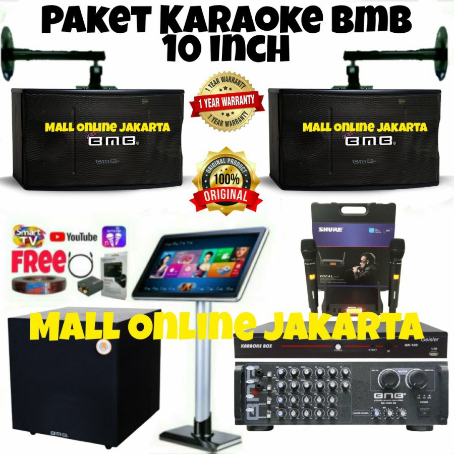 Jual Paket Karaoke Bmb Inch Dvd Tb Subwoofer Inch Sound System