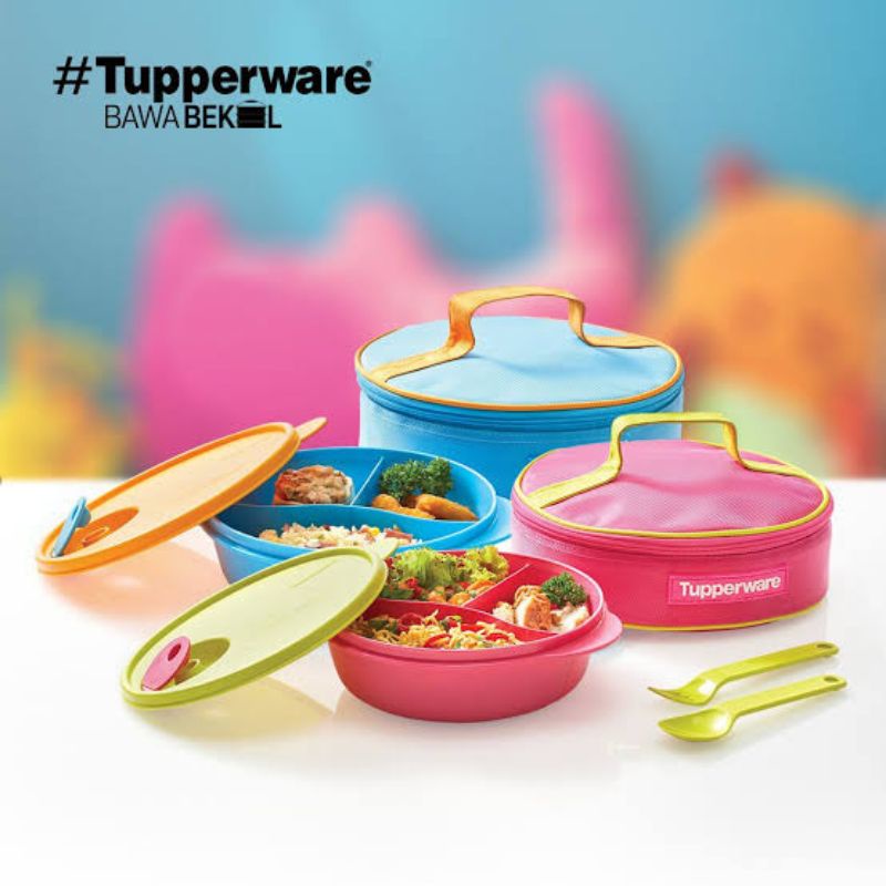 Jual Crystalwave Lunch Set Paket Bekal Tempat Makan Tupperware