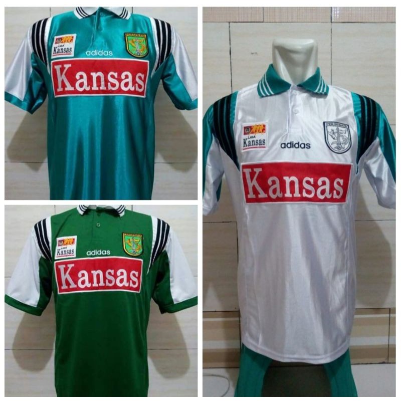 Jual JERSEY RETRO PERSEBAYA KANSAS 1996 1997 TOSCA PUTIH HIJAU HOME