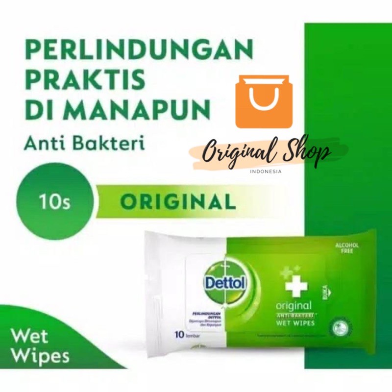 Jual Dettol Original Anti Bakteri Wet Wipes Sheet Tissue Basah