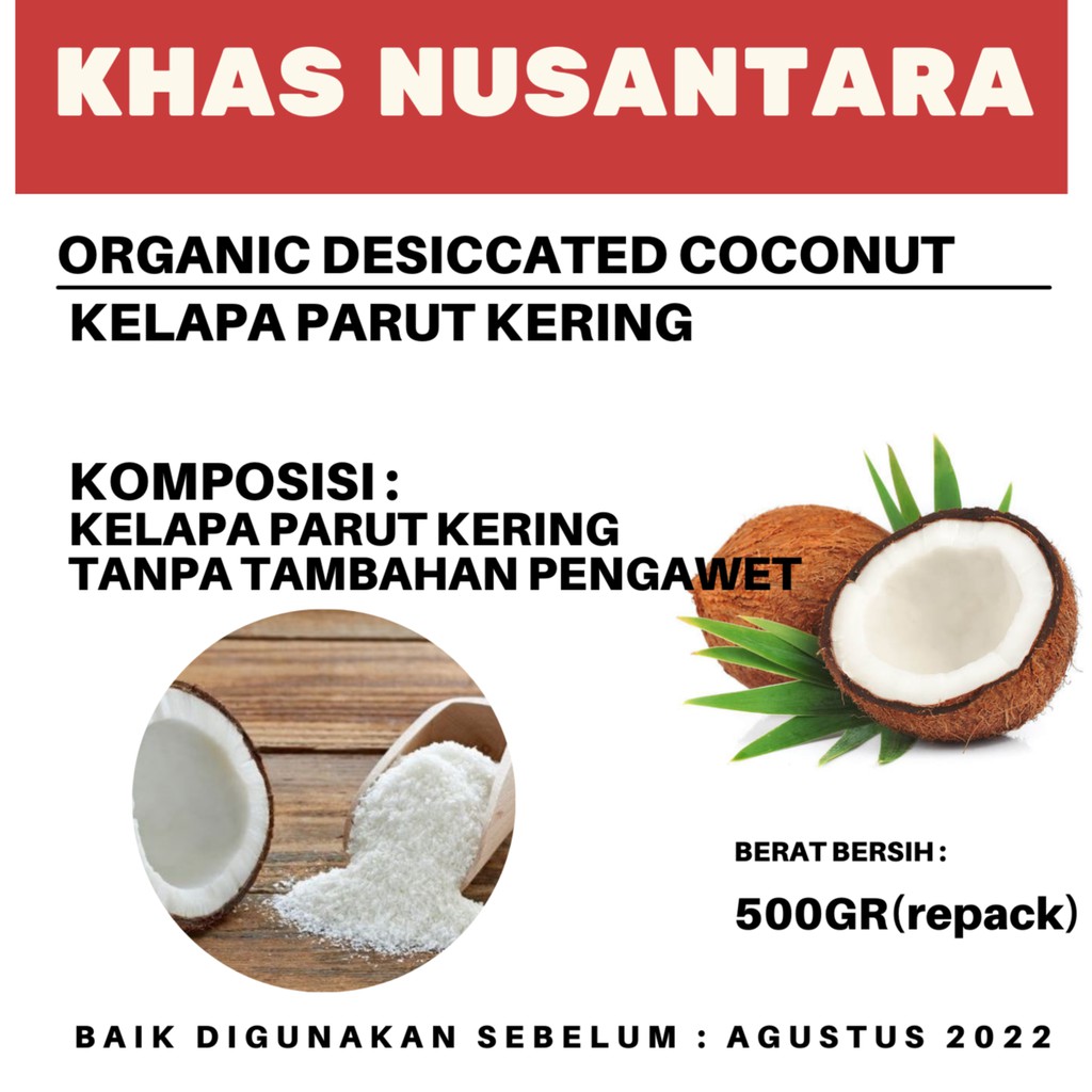 Jual Tepung Kelapa Kering Desiccated Coconut Gram Original