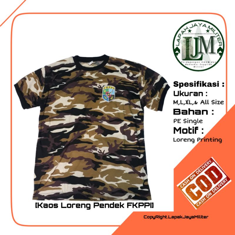 Jual Baju Kaos Loreng Fkppi Loreng Fkppi Kaos Loreng Bahan Pe Single