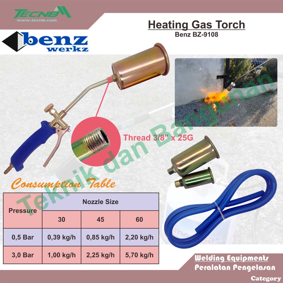 Jual Alat Bakar Heating Blow Torch Gas Lpg Benz Bz Shopee Indonesia