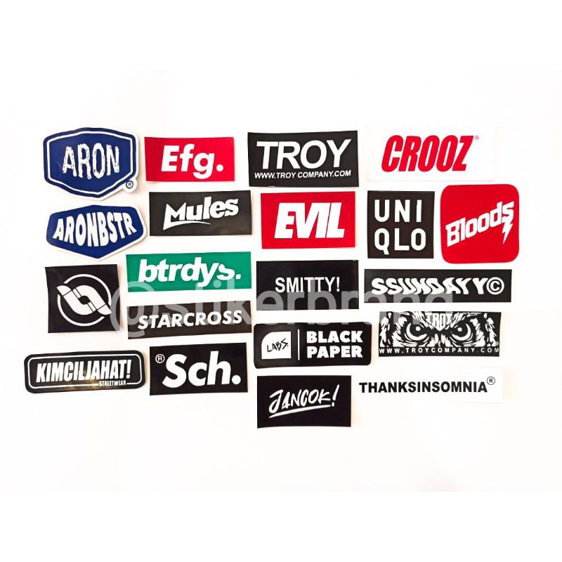 Jual Stiker Brand Distro Bisa Pilih Graftac Hypebeast Localbrand