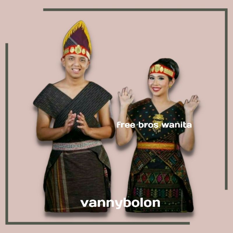 Jual Pakaian Adat Batak Toba Ulos Batak Sadum Ragihotang Merah Hitam