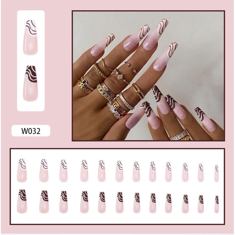 Jual Pcs Premium Fake Nails Kuku Palsu Motif Api Wedding Nail Glitter