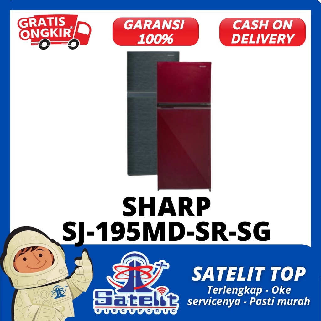 Jual KULKAS REFRIGERATOR LEMARI ES SHARP SJ 195MD SR SG Shopee