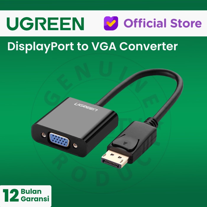 Jual Ugreen Dp Male To Vga Female Converter Dp Shopee Indonesia