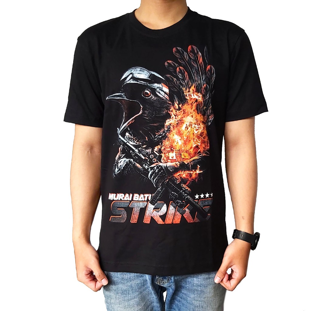 Jual KAOS KICAU MANIA MURAI BATU STRIKE LEGIYEM HITAM BAYAR DITEMPAT