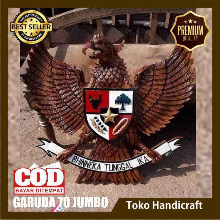 Jual Tokohandicraft Lambang Garuda Pancasila Cokelat Patung