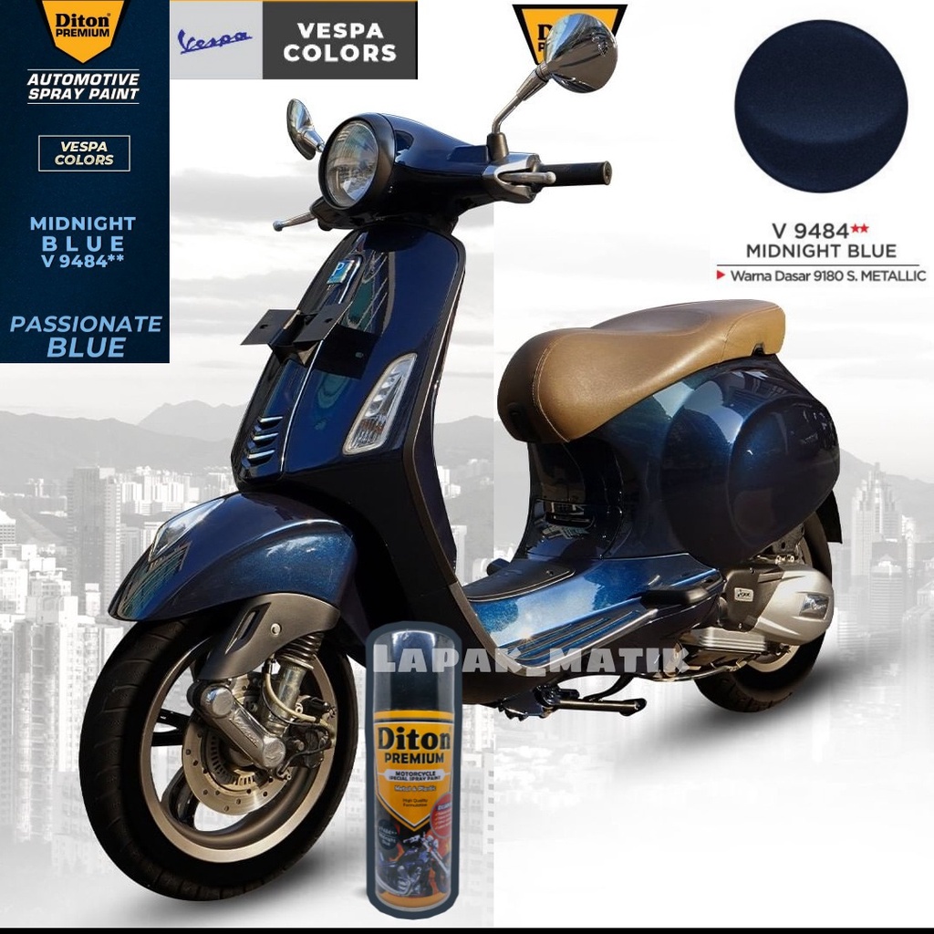 Jual Pilok Diton Premium Biru Vespa Midnight Blue V Ml Shopee