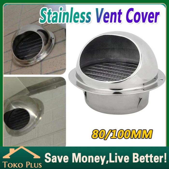 Jual Wall Air Vent Ducting Ventilation Exhaust Grille Cover Stainless