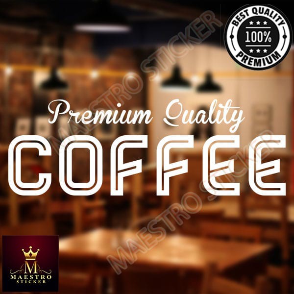 Jual Wall Sticker Premium Quality Coffee Kaca Dinding Cafe Resto Stiker