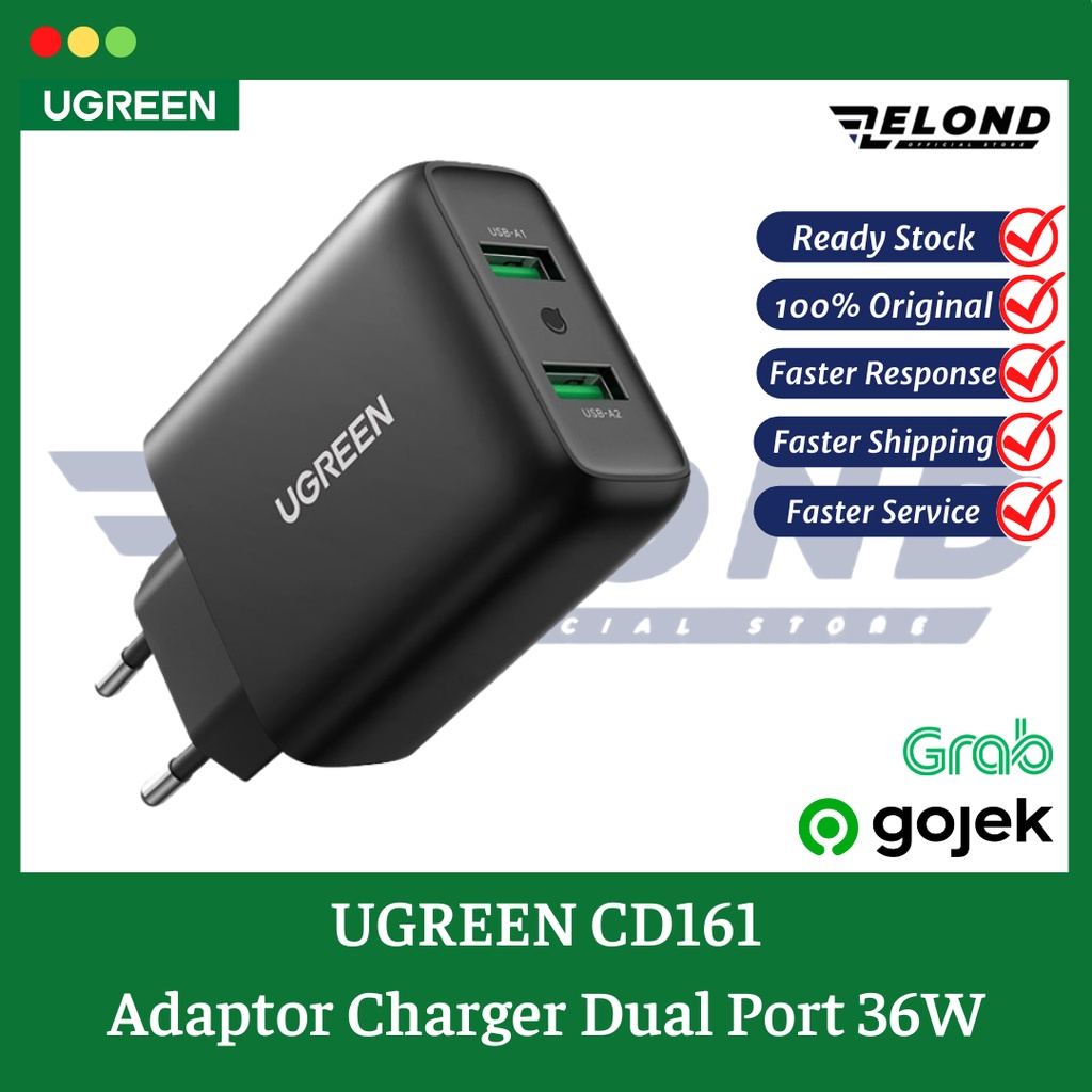 Jual Wall Charger Kepala Adaptor Dual Port Usb Ugreen W Pd Fast