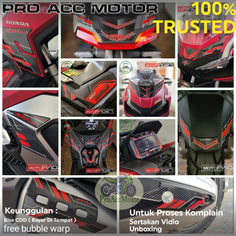 Jual Paket Stiker Timbul Resin New Adv 160 Full Set Lengkap 11 Item