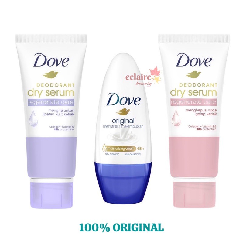 Jual New Dove Deodorant Dry Serum Regenerate Care Original Pencerah