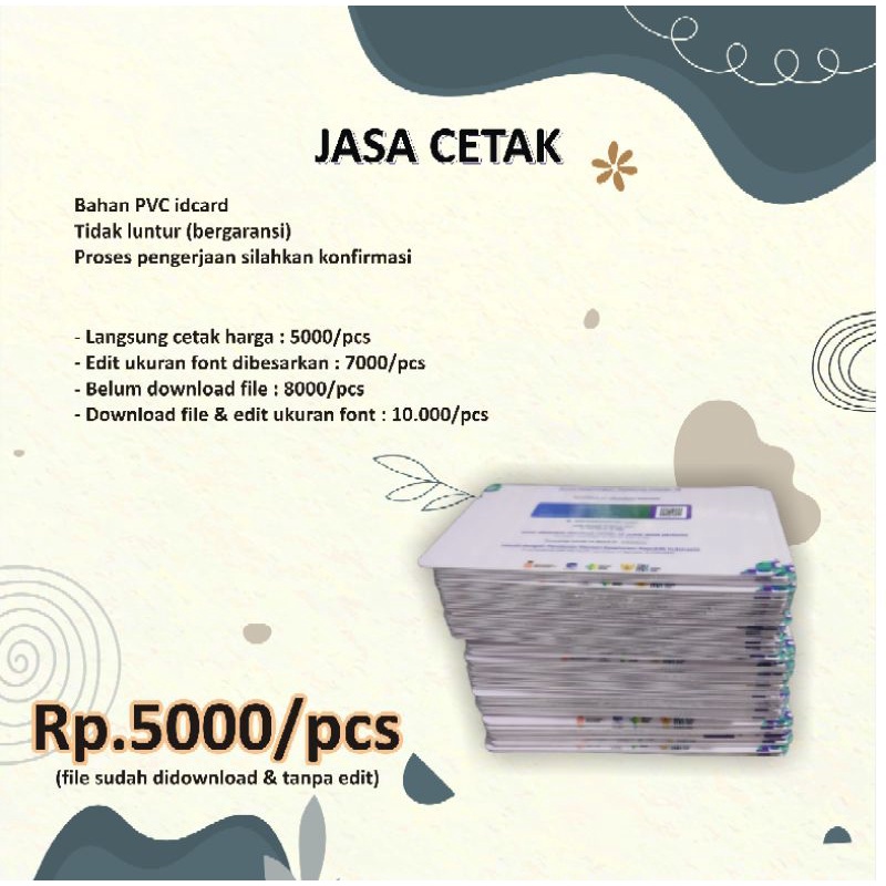 Jual Cetak Idcard Shopee Indonesia