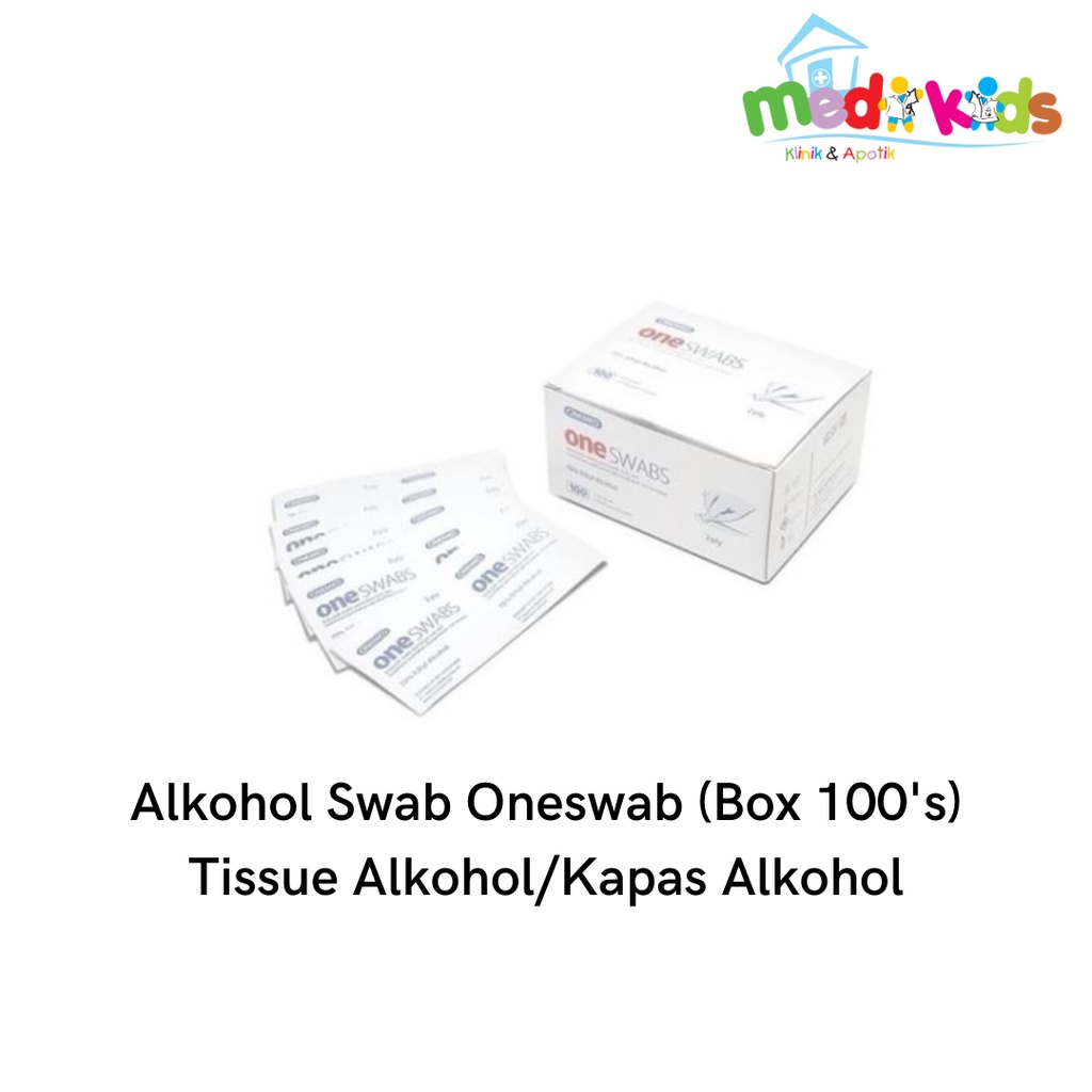 Jual One Swabs Kapas Alkohol 2ply OneMed Box OneSwabs Tisu Alcohol