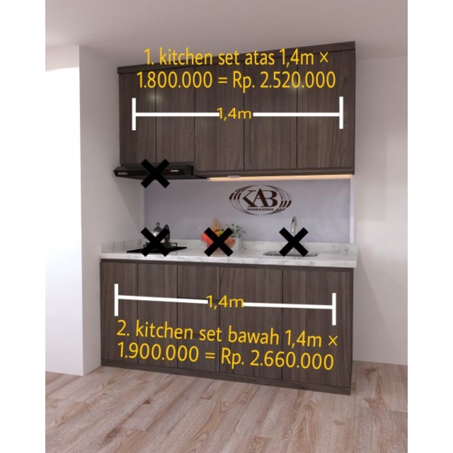 Jual Kitchen Set Finishing Hpl Atau Kitchen Set Minimalis Kayu Custom