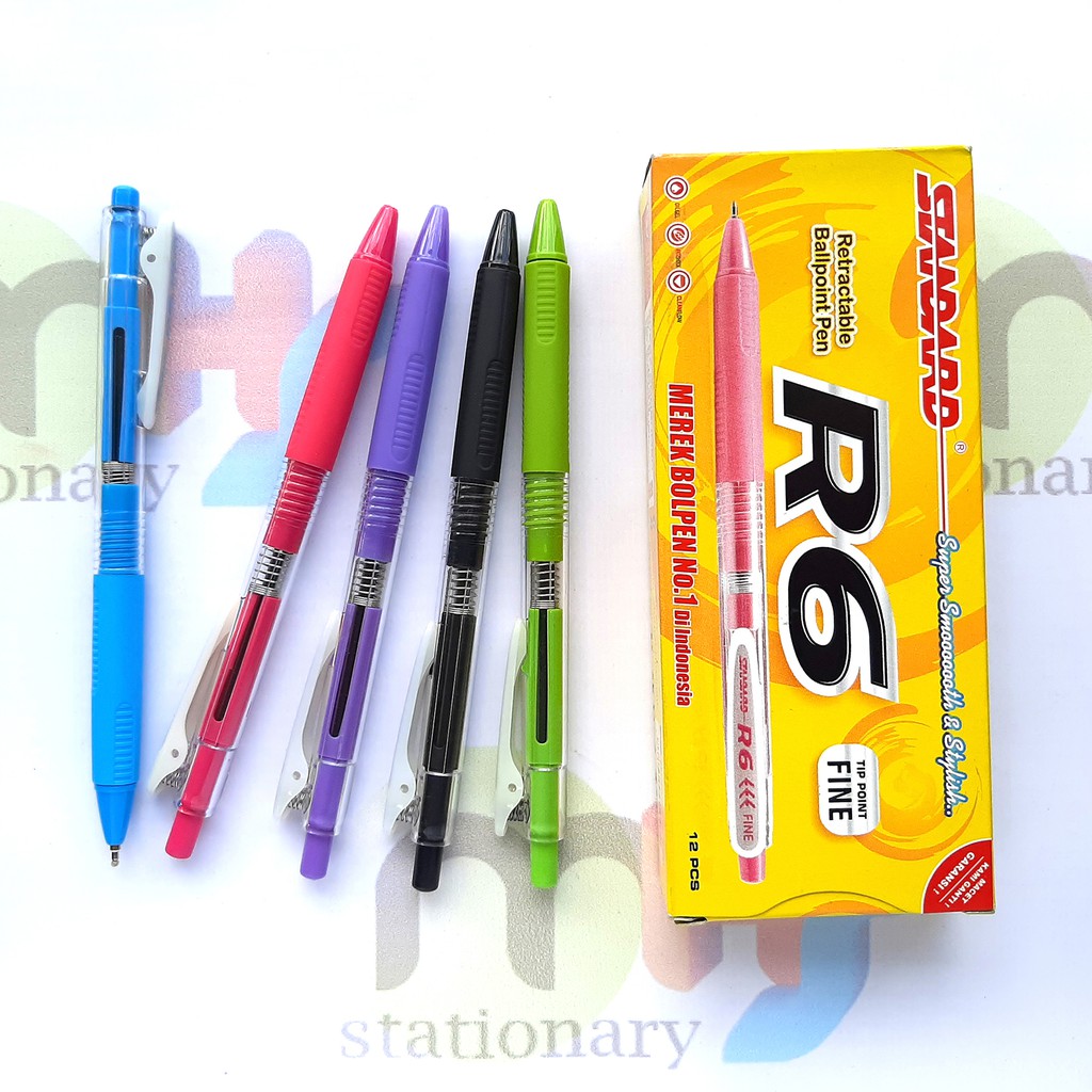 Jual Standard Bolpoin Pulpen Ballpoint Semi Gel Pen Pena R R