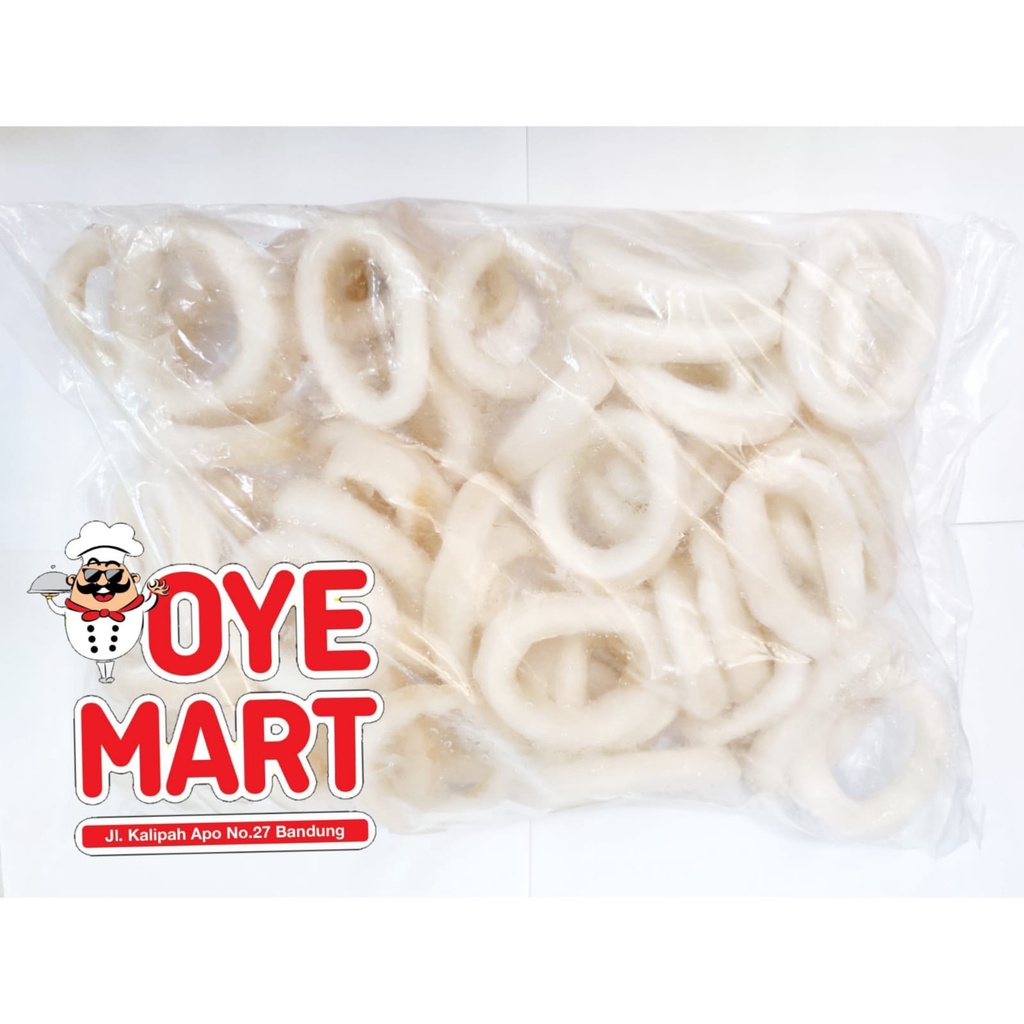 Jual CUMI RING FROZEN CURAH 1KG SQUID CALAMARI RING BESAR Shopee