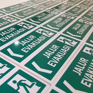 Jual Rambu Jalur Evakuasi Exit Cm X Cm Akrilik Sticker Cutting