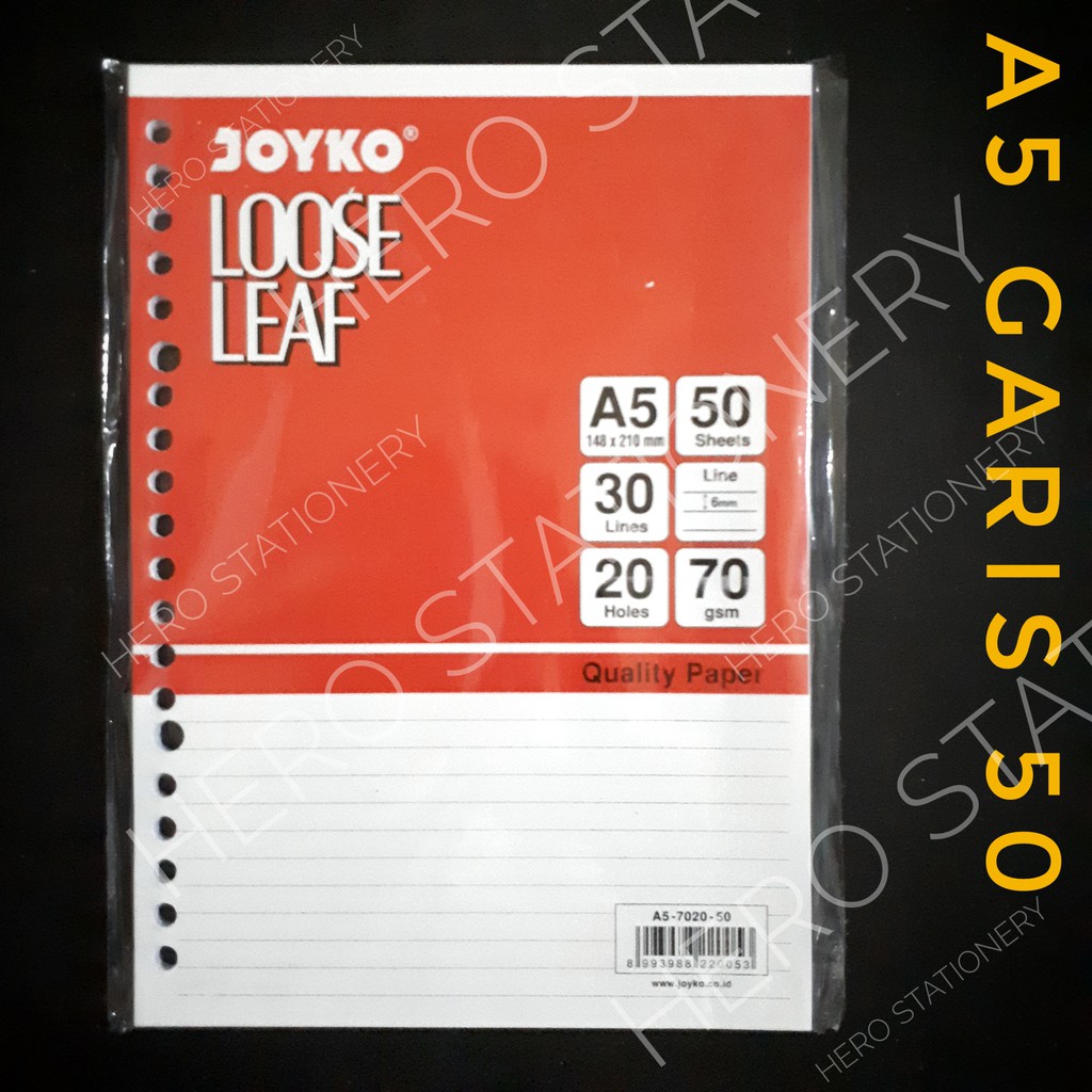 Jual Kertas Isi File Loose Leaf Garis Joyko A Lembar Shopee Indonesia