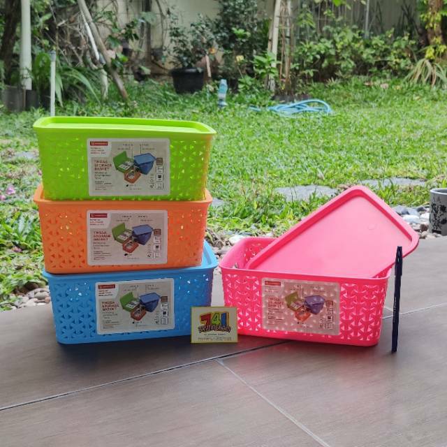 Jual Maspion Trissa Storage Basket M Tutup Keranjang Penyimpanan