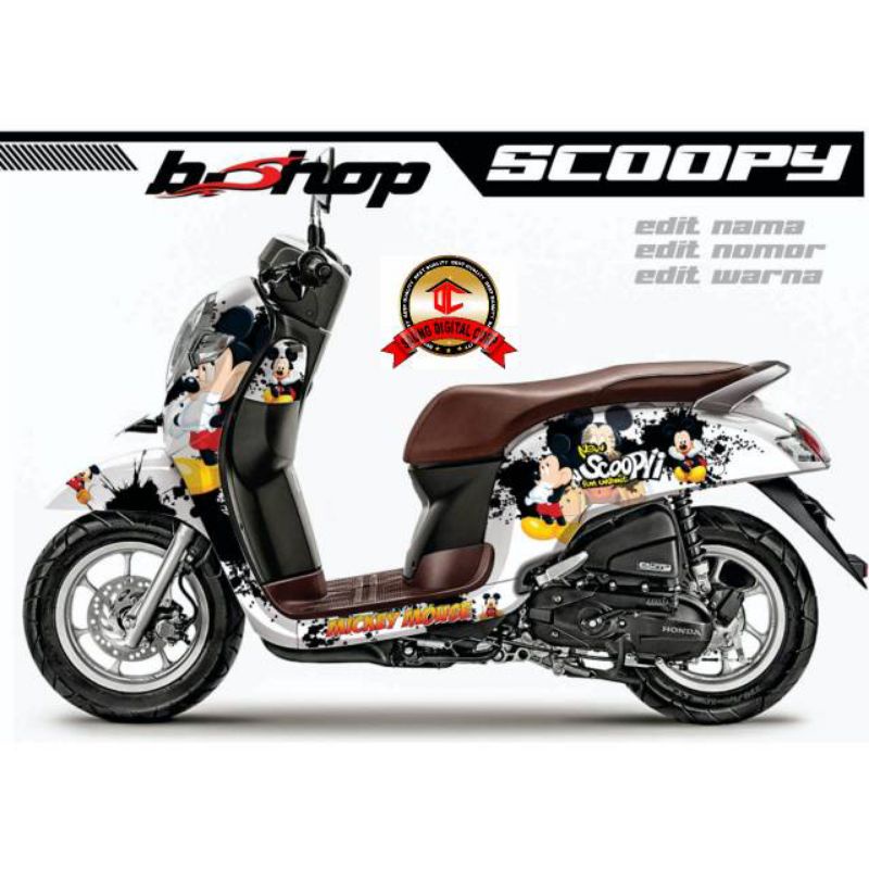 Jual Sticker Decal Honda Scoopy Full Body Motif Micky Mouse Shopee