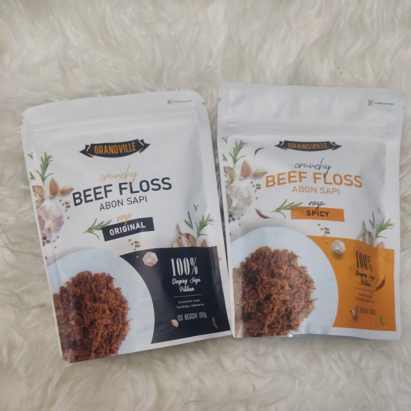 Jual GRANDVILLE Crunchy Beef Floss ABON SAPI ORIGINAL SPICY Shopee