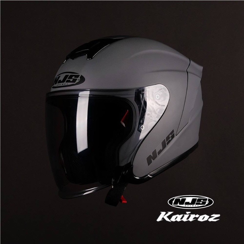 Jual Original Njs Kairoz Helm Half Face White Black Gloss