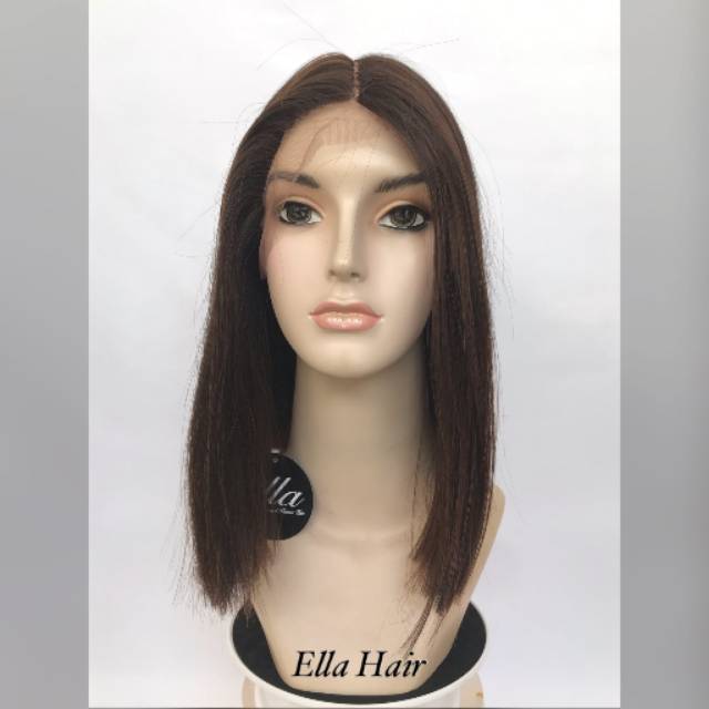 Jual Wig Rambut Palsu Wanita Fiber FB190133 Dark Brown Shopee Indonesia