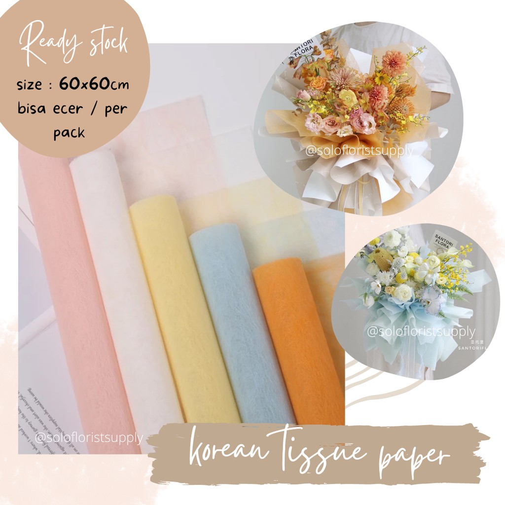 Jual Korean Tissue Paper Flower Wrapping Premium Nonwoven Non Woven