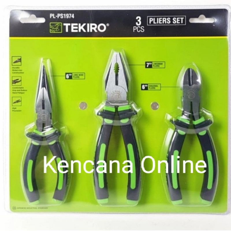 Jual Tang Tekiro Set 3 Pcs Kombinasi Potong Lancip Tekiro Tang Potong