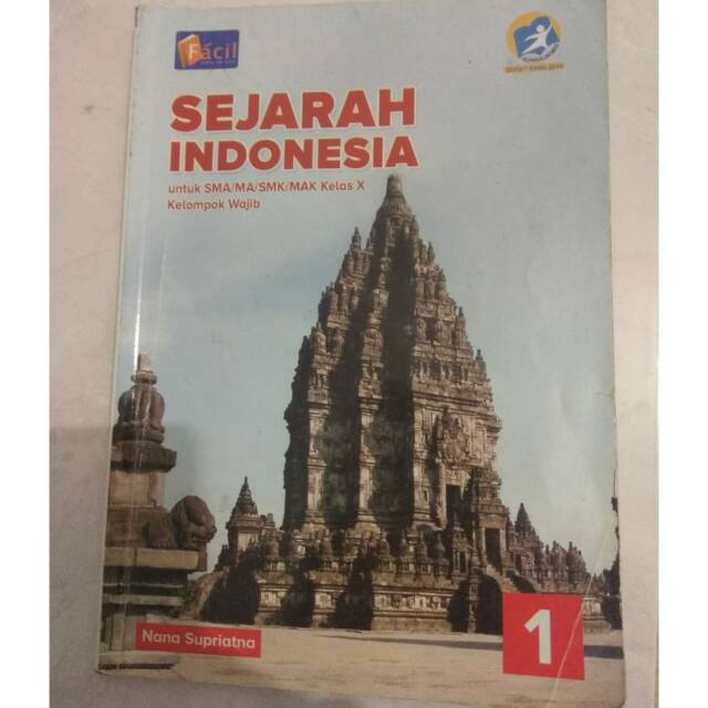 Jual Buku Sejarah Indonesia Sma Kelas 1 10 X Facil Shopee Indonesia