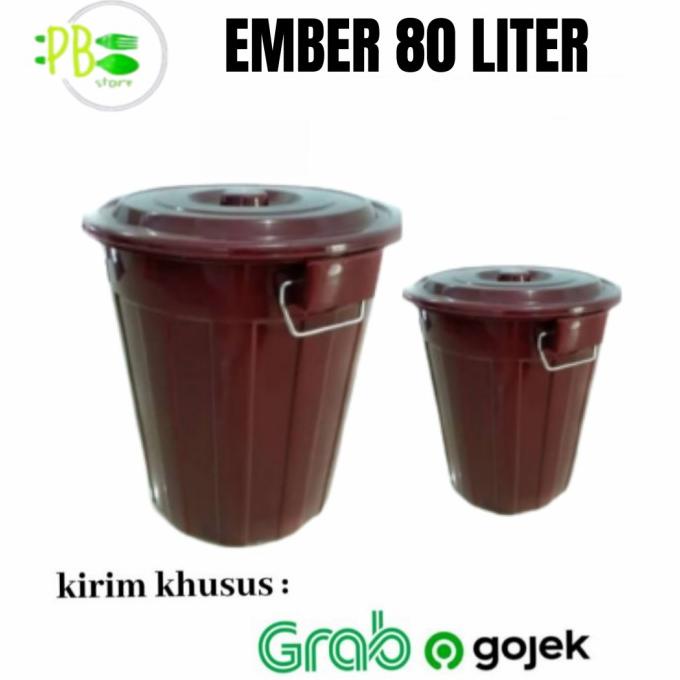 Jual Ember Plastik Ember Liter Warna Maroon Ember Tutup Jumbo