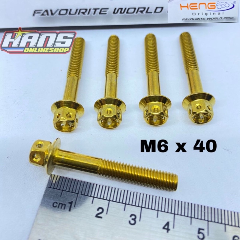 Jual Baut Probolt Flower Gold X Heng Thailand Harga Satuan Shopee