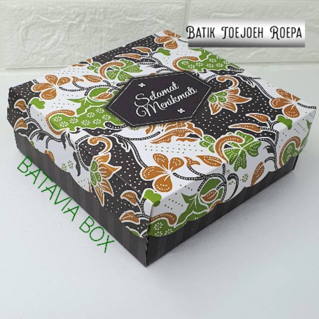 Jual Box Nasi Kotak Nasi Dus Nasi Uk 20x20 Type Batik R10K Shopee