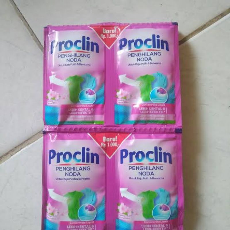 Jual Proclin Penghilang Noda Sachet Termurah Isi 24 Pcs Shopee Indonesia