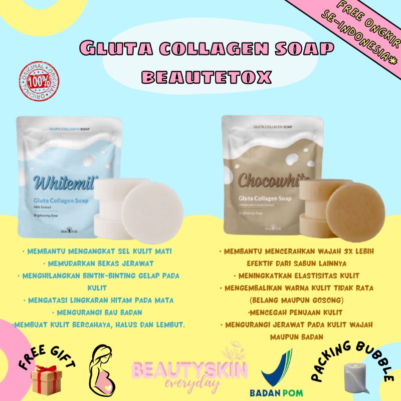 Jual READY STOCK SIAP KIRIM Gluta Collagen Soap Beautetox Kemasan