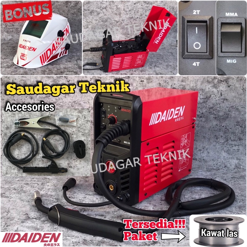 Jual Mesin Las Mig Daiden 130 CO 2 CO2 Daiden Migi 130 2T 4T Mesin Las